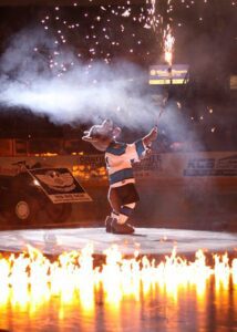 Hockey Flames and Sparkular on Ice
